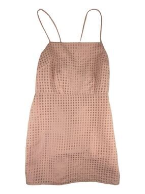 Altar’d State Y2K Women’s Pink Checkered Lined Sleeveless Mini Dress size Medium